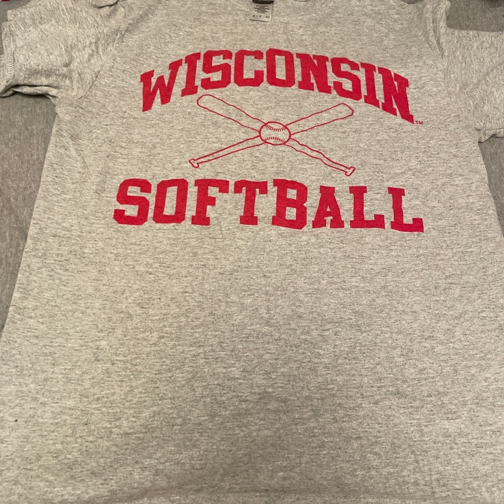gildan wisconsin softball t-shirt